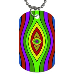 Colorful Symmetric Shapes Dog Tag (two Sides)