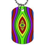 Colorful symmetric shapes Dog Tag (Two Sides) Front