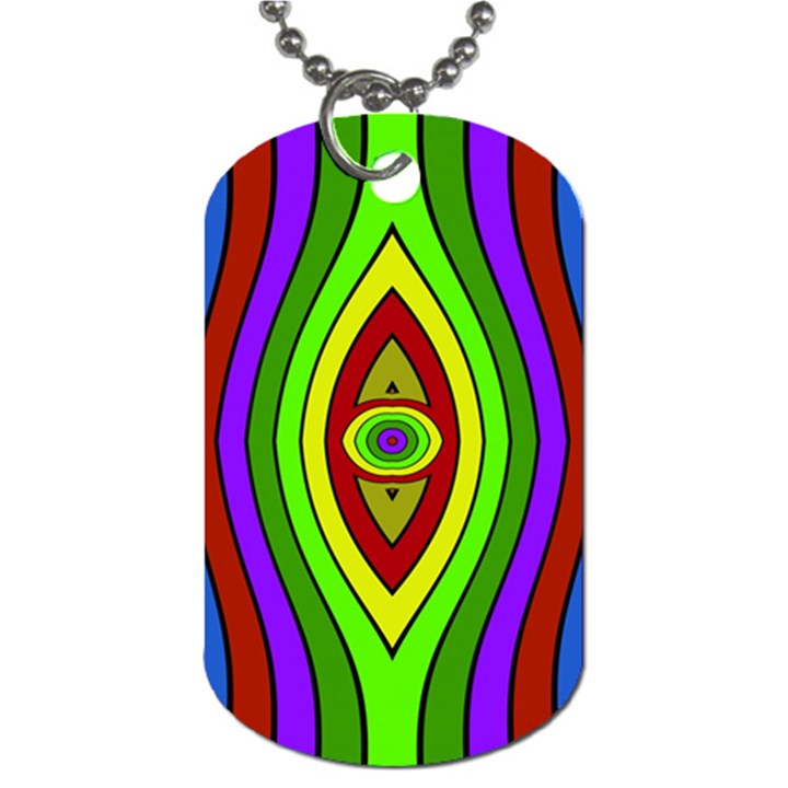 Colorful symmetric shapes Dog Tag (Two Sides)