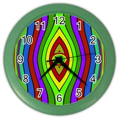 Colorful Symmetric Shapes Color Wall Clock