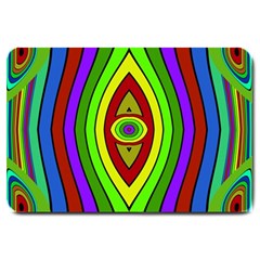 Colorful Symmetric Shapes Large Doormat by LalyLauraFLM