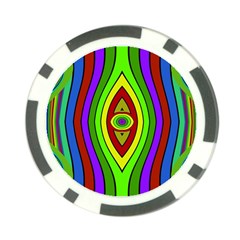 Colorful Symmetric Shapes Poker Chip Card Guard by LalyLauraFLM