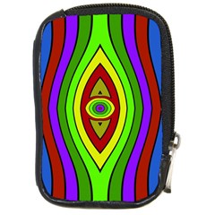 Colorful Symmetric Shapes Compact Camera Leather Case