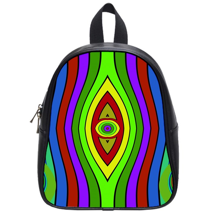 Colorful symmetric shapes School Bag (Small)