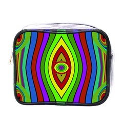 Colorful Symmetric Shapes Mini Toiletries Bag (one Side)