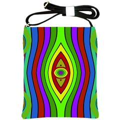 Colorful Symmetric Shapes Shoulder Sling Bag by LalyLauraFLM