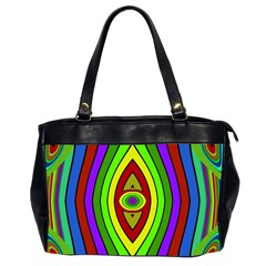 Colorful Symmetric Shapes Oversize Office Handbag (2 Sides)