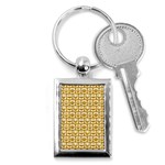 Olive And White Owl Pattern Key Chains (Rectangle)  Front