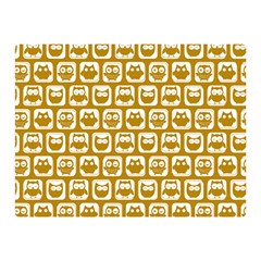 Olive And White Owl Pattern Double Sided Flano Blanket (mini) 