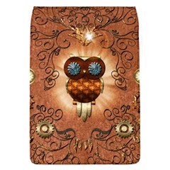 Steampunk, Funny Owl With Clicks And Gears Flap Covers (l)  by FantasyWorld7