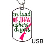 I Can Load More Than Washers And Dryers Dog Tag USB Flash (Two Sides)  Front