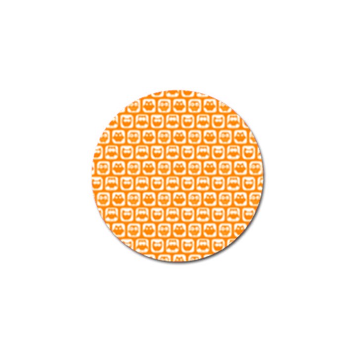 Yellow And White Owl Pattern Golf Ball Marker