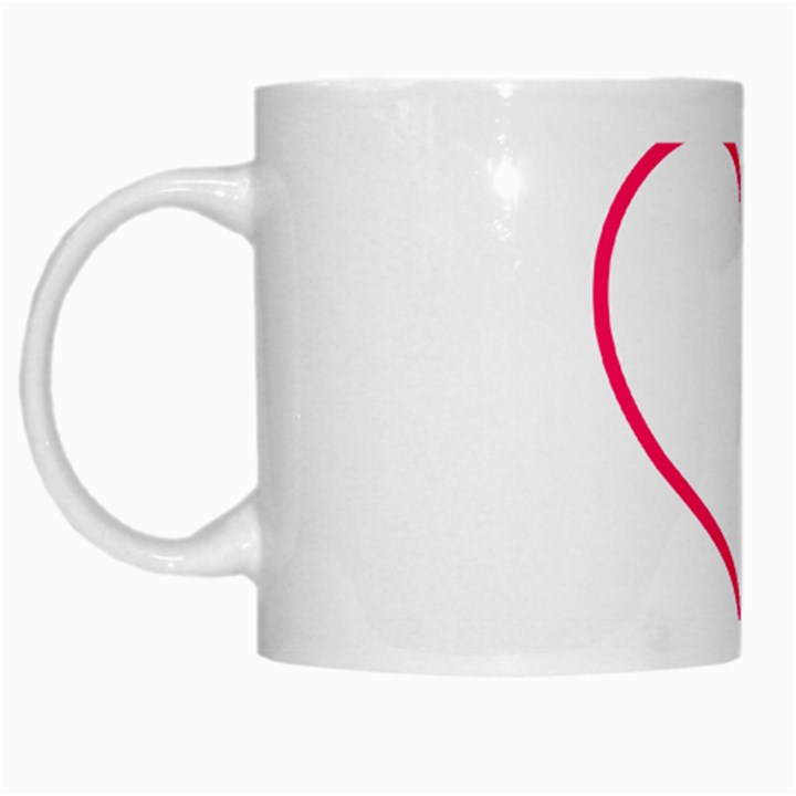 Customizable Shotgun Heart White Mugs