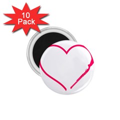 Customizable Shotgun Heart 1 75  Magnets (10 Pack)  by CraftyLittleNodes