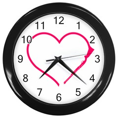 Customizable Shotgun Heart Wall Clocks (black)