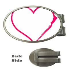 Customizable Shotgun Heart Money Clips (oval) 