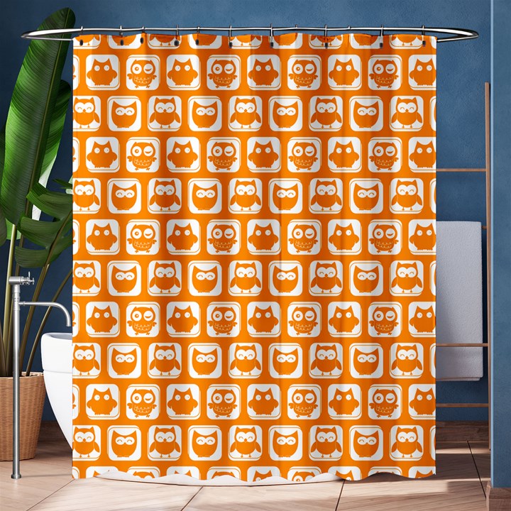 Yellow And White Owl Pattern Shower Curtain 60  x 72  (Medium) 