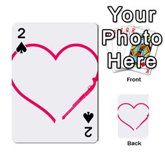 Customizable Shotgun Heart Playing Cards 54 Designs 