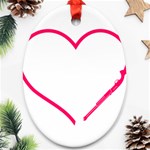 Customizable Shotgun Heart Oval Ornament (Two Sides) Front