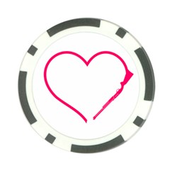 Customizable Shotgun Heart Poker Chip Card Guards (10 Pack) 