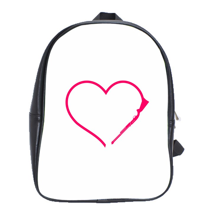 Customizable Shotgun Heart School Bags(Large) 