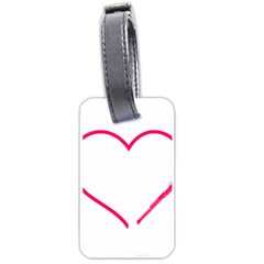 Customizable Shotgun Heart Luggage Tags (one Side) 