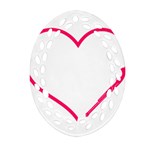 Customizable Shotgun Heart Ornament (Oval Filigree)  Front