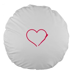 Customizable Shotgun Heart Large 18  Premium Round Cushions