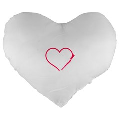 Customizable Shotgun Heart Large 19  Premium Heart Shape Cushions