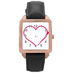 Customizable Shotgun Heart Rose Gold Watches by CraftyLittleNodes