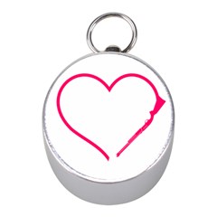 Customizable Shotgun Heart Mini Silver Compasses