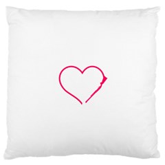 Customizable Shotgun Heart Standard Flano Cushion Cases (two Sides) 