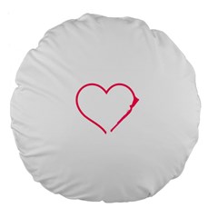 Customizable Shotgun Heart Large 18  Premium Flano Round Cushions by CraftyLittleNodes