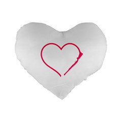 Customizable Shotgun Heart Standard 16  Premium Flano Heart Shape Cushions