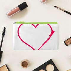 Customizable Shotgun Heart Cosmetic Bag (xs)