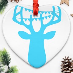 Party Deer With Bunting Ornament (heart) 