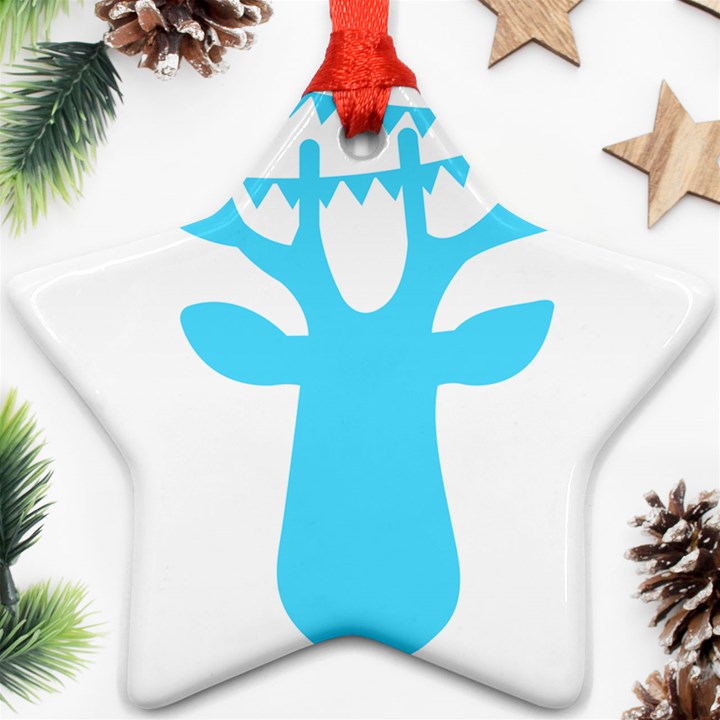 Party Deer With Bunting Ornament (Star) 