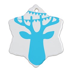 Party Deer With Bunting Snowflake Ornament (2-side)