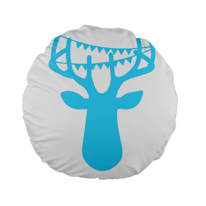 Party Deer With Bunting Standard 15  Premium Round Cushions