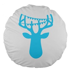 Party Deer With Bunting Large 18  Premium Flano Round Cushions