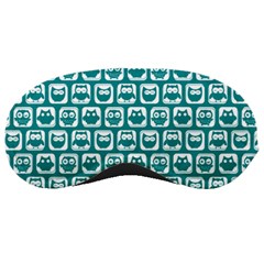 Teal And White Owl Pattern Sleeping Masks by GardenOfOphir