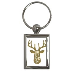 Life Is A Party Buck Deer Key Chains (rectangle) 