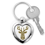 Life Is A Party Buck Deer Key Chains (Heart)  Front