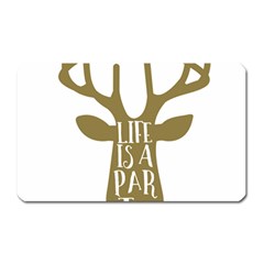 Life Is A Party Buck Deer Magnet (rectangular)