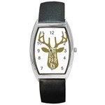 Life Is A Party Buck Deer Barrel Metal Watches Front