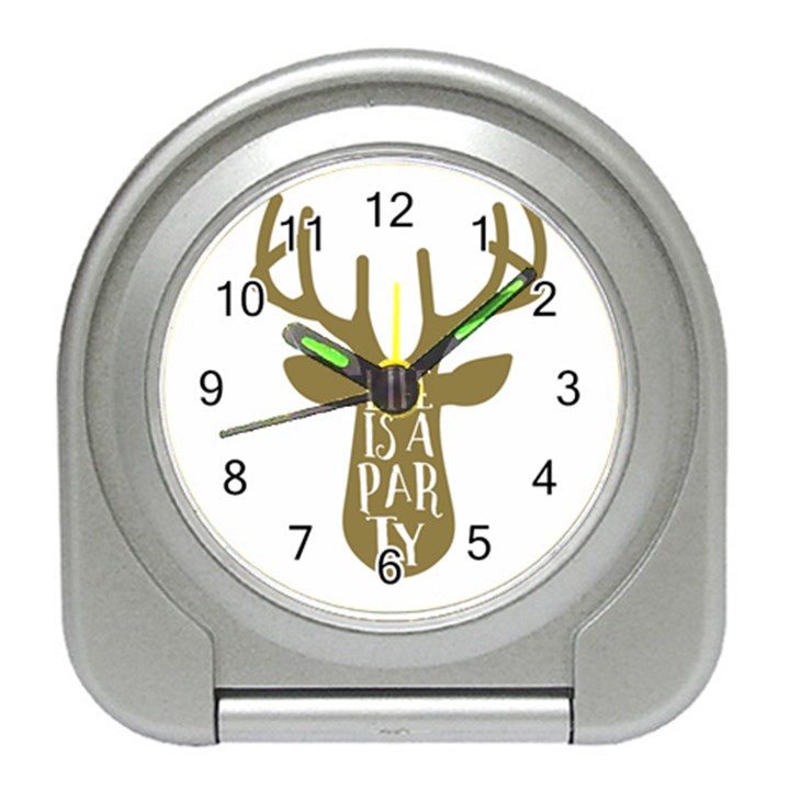 Life Is A Party Buck Deer Travel Alarm Clocks