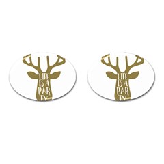 Life Is A Party Buck Deer Cufflinks (oval)