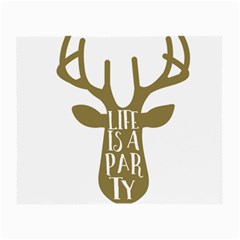 Life Is A Party Buck Deer Small Glasses Cloth (2-side)