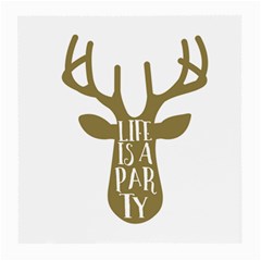 Life Is A Party Buck Deer Medium Glasses Cloth by CraftyLittleNodes