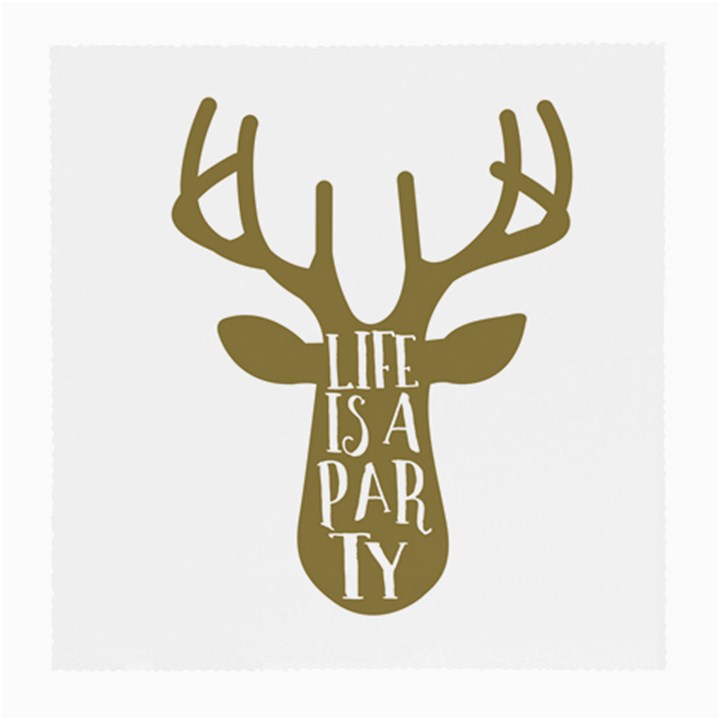 Life Is A Party Buck Deer Medium Glasses Cloth